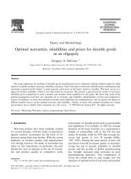 Optimal warranties, reliabilities and prices for durable goods in an ...