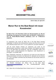 Manor Run to the Beat Basel mit neuer Kurzstrecke - IMG (Schweiz)