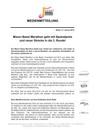 Manor Basel Marathon geht mit Spezialpreis und ... - IMG (Schweiz)