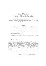 Hopf Bifurcation of Integro-Differential Equations - EMIS