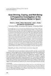 Goal Striving, Coping, and Well-Being - Self-Determination Theory