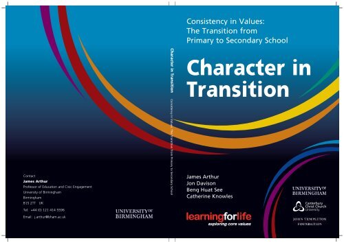 Character in Transition - University of Birmingham