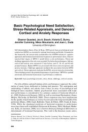 Basic Psychological Need Satisfaction, Stress-Related Appraisals ...