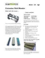 . . . mix it up Extrusion Melt Blender - muehsam