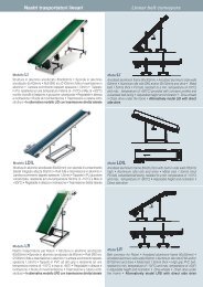 Nastri trasportatori lineari Linear belt conveyors - Muehsam