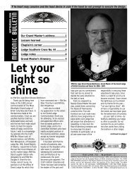 Let your light so shine - Grand Lodge of British Columbia and Yukon