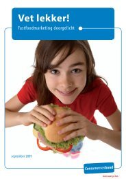 Vet lekker brochure - Consumentenbond - Foodwatch