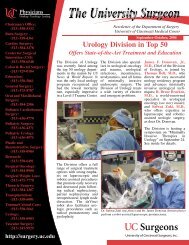 Urology Division in Top 50 - Surgery - University of Cincinnati