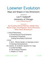Introduction to Stochastic Loewner Evolution - University of Chicago