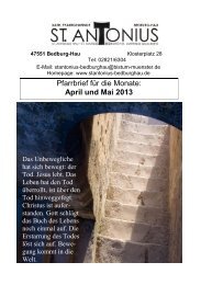 April und Mai 2013 - St. Antonius Bedburg-Hau