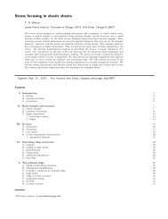 Stress focusing in elastic sheets - James Franck Institute - University ...