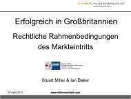 Rechtliche Rahmenbedingungen des Markteintritts