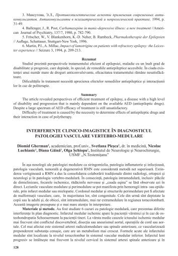 Interferenţe clinico-imagistice în diagnosticul patologiei vasculare ...