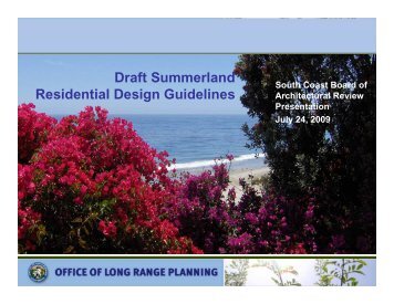 Draft Summerland Residential Design Guidelines - Long Range ...