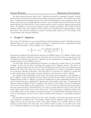 Research Statement - Mathematics and Computer Science