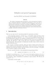 Multipliers and general Lagrangians - Laboratoire de ...