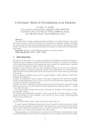 A Stochastic Model of Crystallization in an Emulsion - Laboratoire de ...