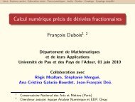 f. dubois - Laboratoire de Mathématiques et de leurs Applications ...