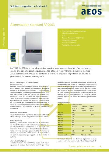 Alimentation standard AP2003 - Nedap France