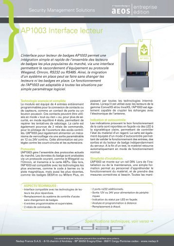 Nedap New 240239 PL AP1003:Mise en page 1 - Nedap France