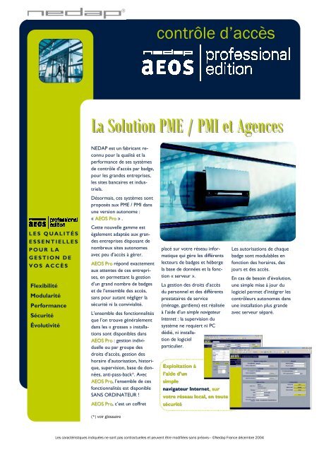 AEOS-PRO autonome.pdf - Nedap France