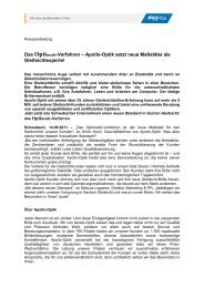 Das Optimade-Verfahren ï Apollo-Optik setzt neue MaÃstÃ¤be als ...