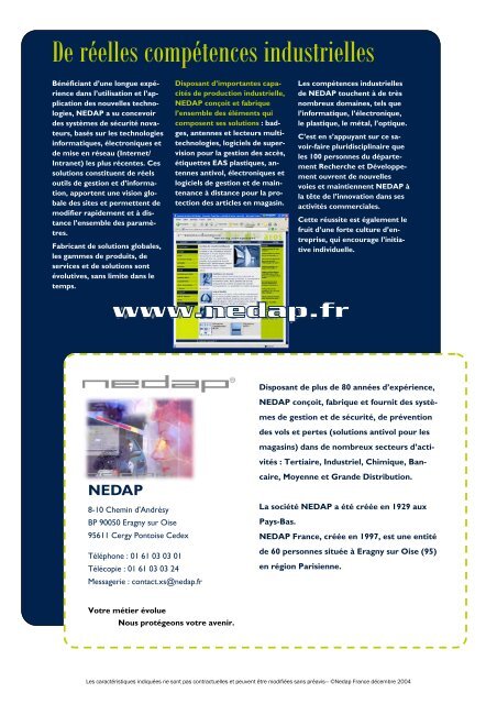 La Solution PME / PMI et Agences - Nedap France