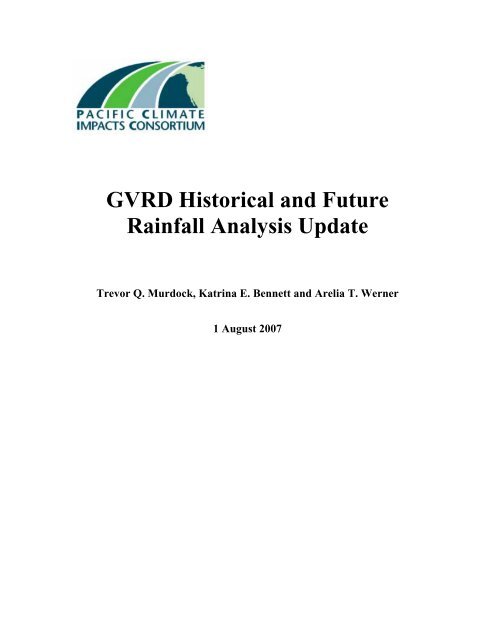 GVRD Rainfall Update - Metro Vancouver