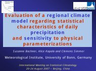 Evaluation of precipitation statistics in the CLM and sensitivity to ...