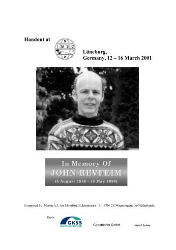 John Revfeim - International Meetings on Statistical Climatology