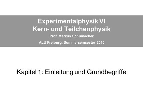 Kapitel 1 - Abteilung Prof. Schumacher