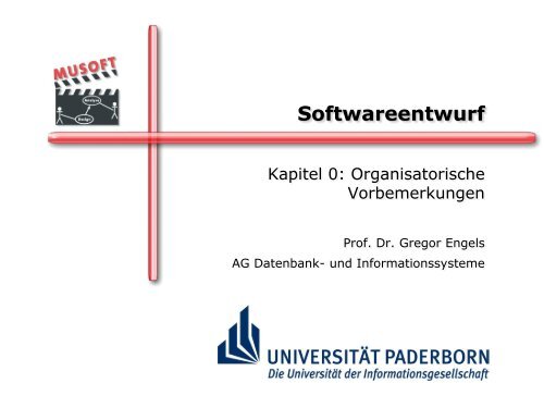 Softwareentwurf - Datenbank- und Informationssysteme - Universität ...