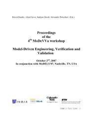 Proceedings of the 4 MoDeVVa workshop Model-Driven ...