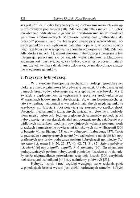 Hybrydyzacja wśród ryb – przyczyny i jej znaczenie - Rocznik ...