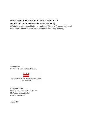 INDUSTRIAL LAND IN A POST-INDUSTRIAL CITY District of ...