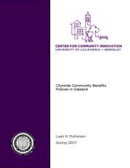 Citywide Community Benefits Policies in Oakland Leah H. Rothstein ...