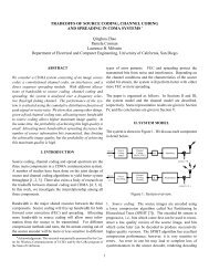 TRADEOFFS OF SOURCE CODING, CHANNEL CODING AND ...