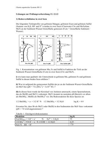 Uebungen 13.12.12 - Eawag