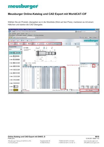 Online Katalog und CAD Export mit DAKO D