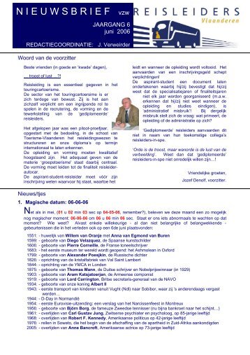editie 06/ 2006 - Reisleidersvlaanderen