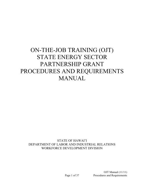 OJT Manual