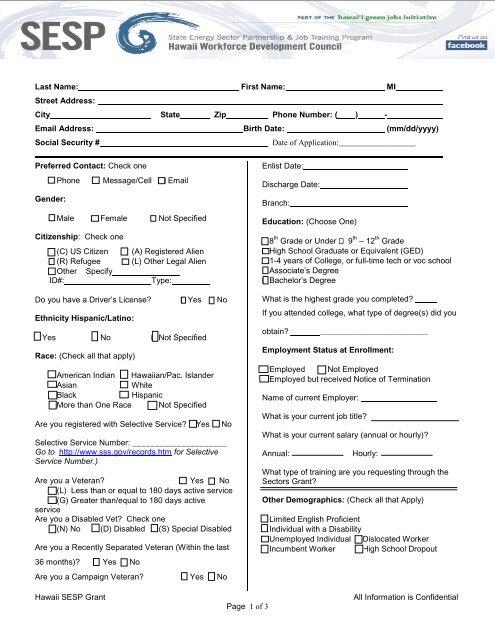 Scholarship Application Form