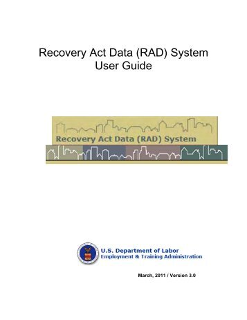 Recovery Act Data (RAD) System User Guide