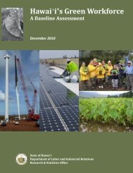 Hawai i's Green Workforce A Baseline Assessment December 2010