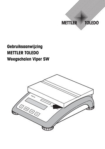 Gebruiksaanwijzing - METTLER TOLEDO