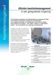 Efficiënt kwaliteitsmanagement - METTLER TOLEDO