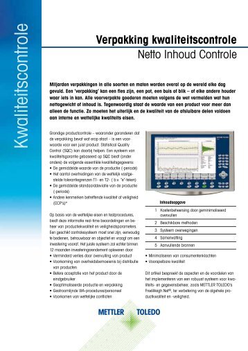 Kwaliteitscontrole - METTLER TOLEDO