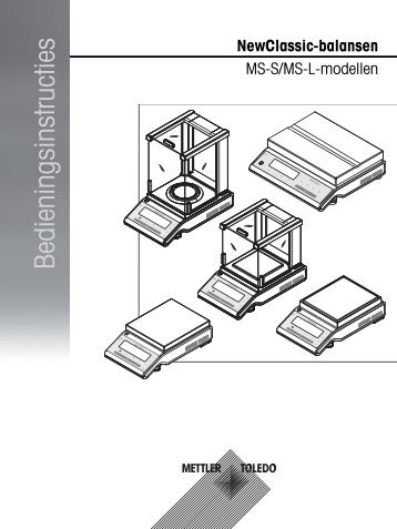 Bedieningsinstructies, NewClassic-balansen, MS-S/MS-L-modellen