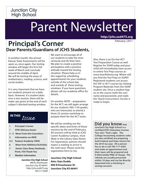 Parent Newsletter - Geary County Schools USD 475