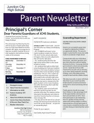 jchsdecembernewsletter - Geary County Schools USD 475